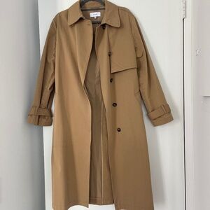 Reiss Sophie Cotton Blend Longline Trench Coat- Size 6
